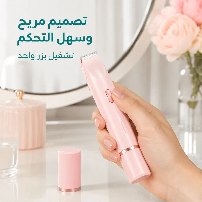 Double head electric shaver for women - painless full body hair removal
