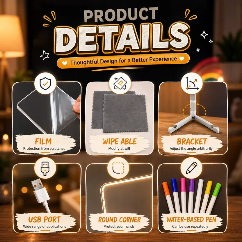 Glow in the Dark LED Writing Board