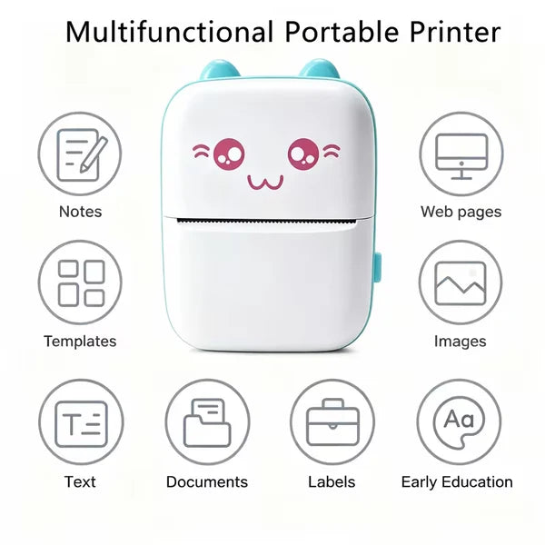 Portable Mini Thermal Printer | Inkless Bluetooth Pocket Printer
