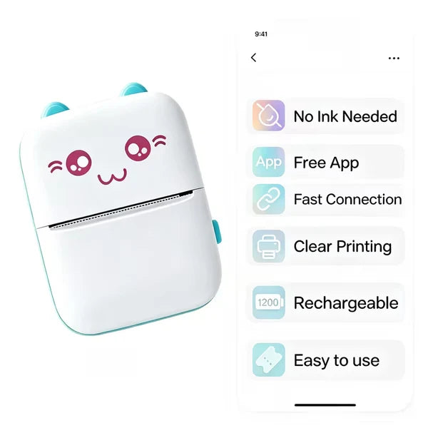 Portable Mini Thermal Printer | Inkless Bluetooth Pocket Printer