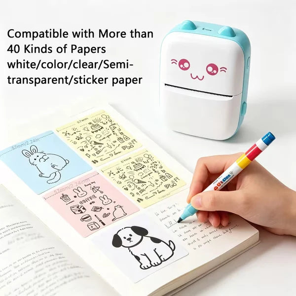 Portable Mini Thermal Printer | Inkless Bluetooth Pocket Printer